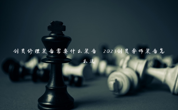 剑灵修理装备需要什么装备 2023剑灵拳师装备怎么选