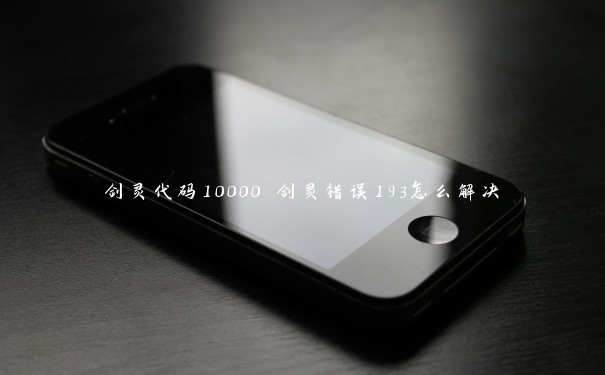 剑灵代码10000 剑灵错误193怎么解决