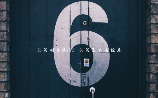 剑灵则在BOSS 剑灵怎么看控点