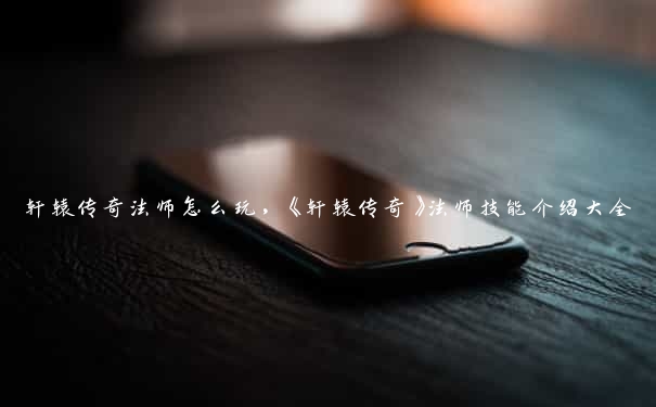 轩辕传奇法师怎么玩，《轩辕传奇》法师技能介绍大全